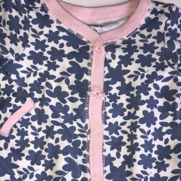 Newborn Baby Girl Footies Sleepers 3 pack bundle lot - Picture 8 of 12